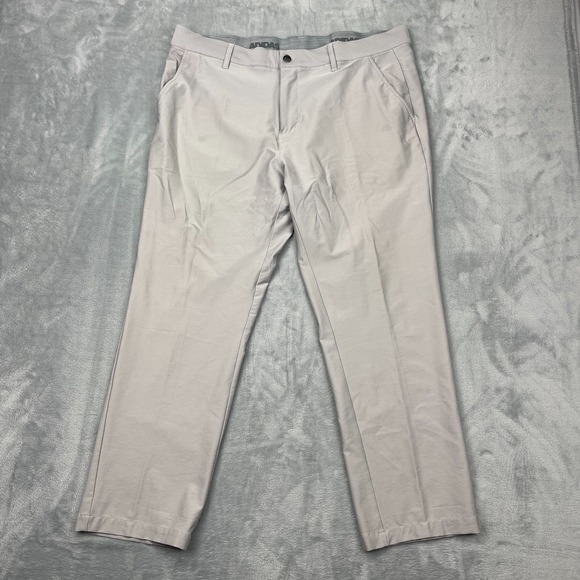 adidas Other - Adidas Chino Pants Mens 38x30 Gray Flat Front Slash Pocket Mid Rise Straight Leg
